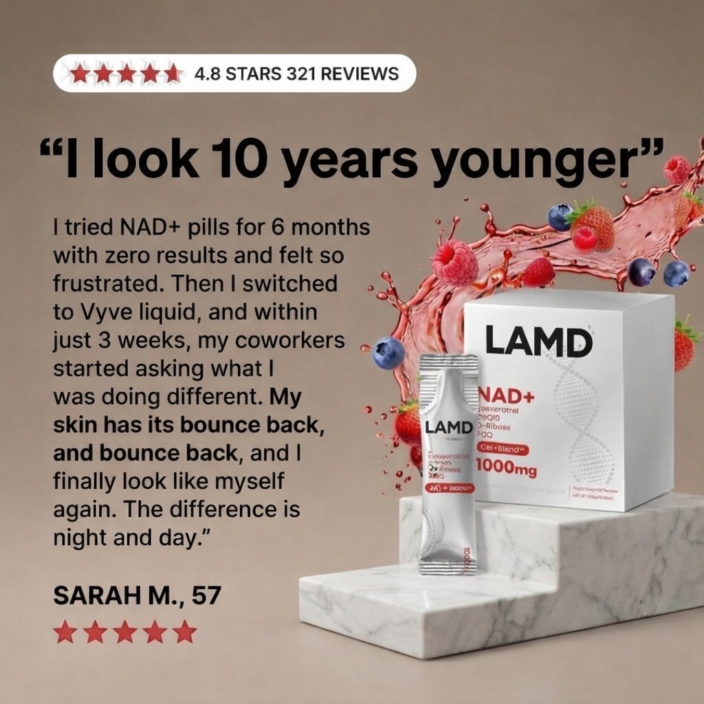 NAD+ 1000mg LipoBlend™ (Delicious Raspberry Formula)