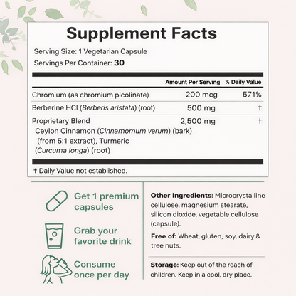LAMD Berberine with Ceylon Cinnamon