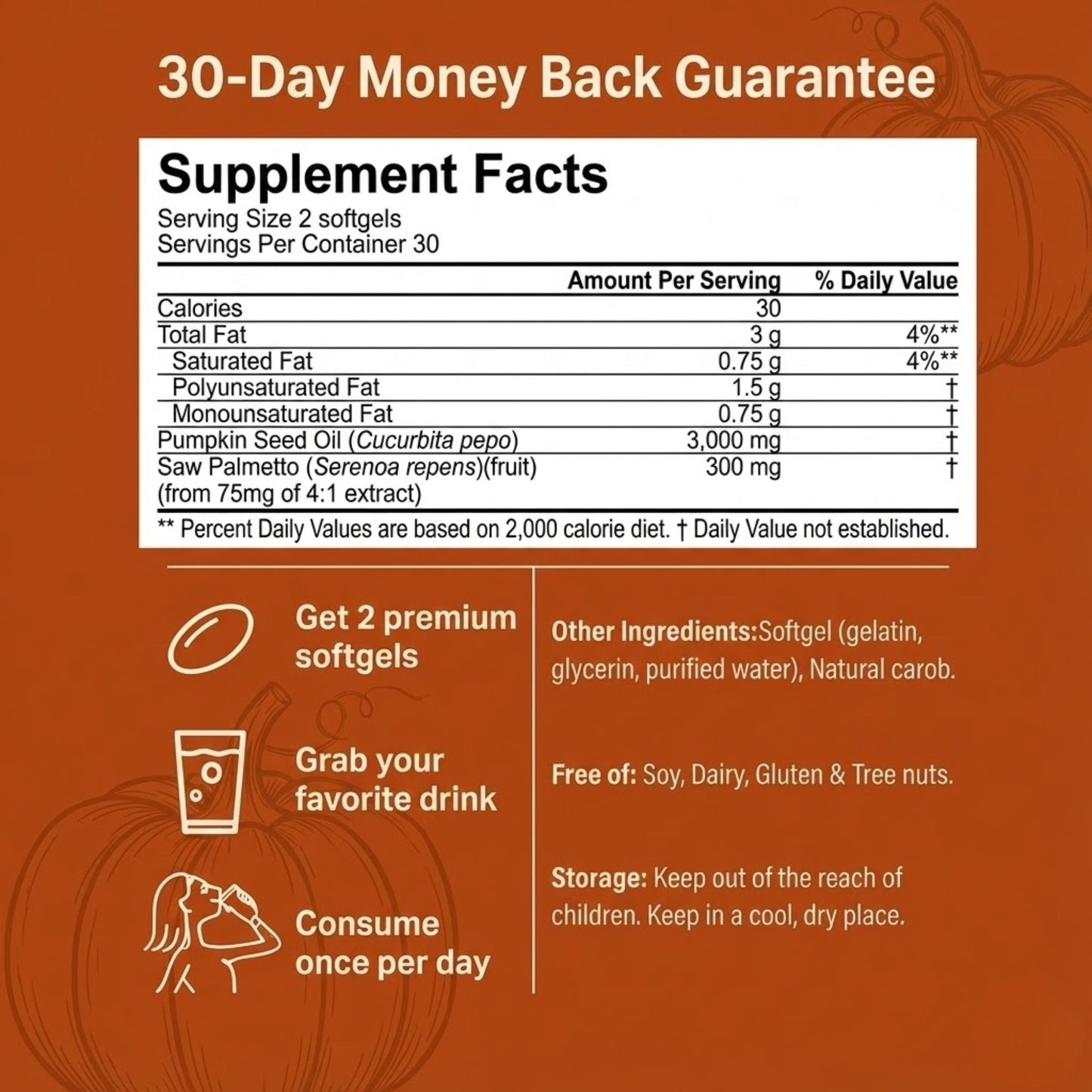 LAMD Pumpkin Seed Oil Softgels